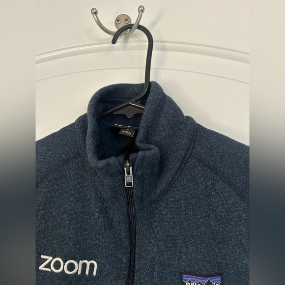 Patagonia Women's Better Sweater Blue Knit Zip Up Vest Zoom Logo size Medium - Picture 7 of 10